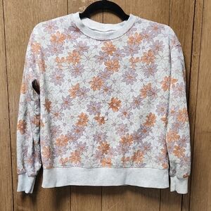 Carter's Kids Floral Sweatshirt - Orange and Purple